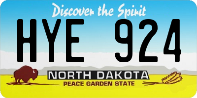 ND license plate HYE924