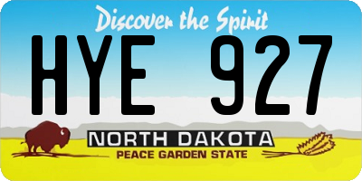 ND license plate HYE927