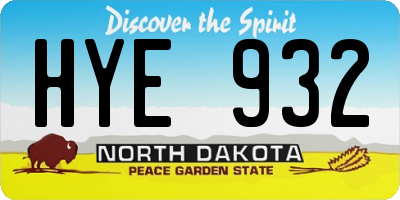 ND license plate HYE932