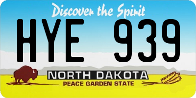 ND license plate HYE939
