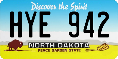 ND license plate HYE942