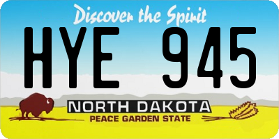 ND license plate HYE945