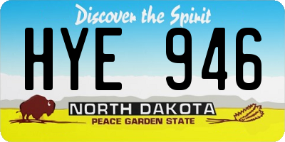 ND license plate HYE946