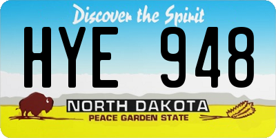 ND license plate HYE948