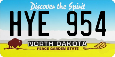 ND license plate HYE954