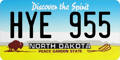 ND license plate HYE955