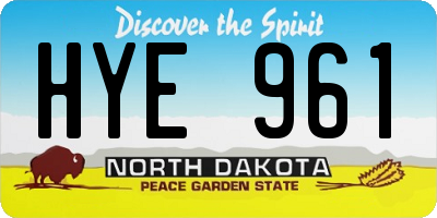 ND license plate HYE961