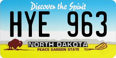 ND license plate HYE963