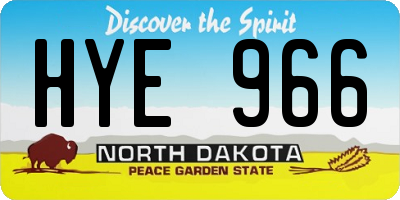 ND license plate HYE966