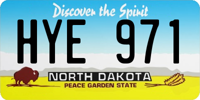 ND license plate HYE971