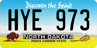 ND license plate HYE973