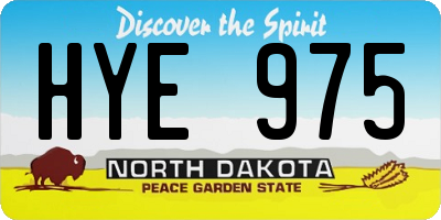 ND license plate HYE975