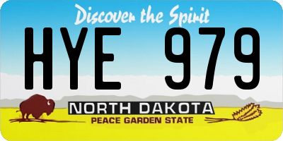 ND license plate HYE979