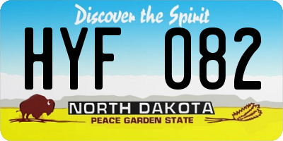 ND license plate HYF082