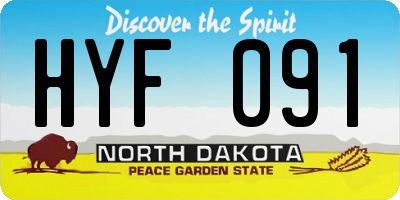 ND license plate HYF091