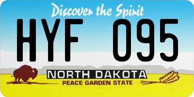ND license plate HYF095