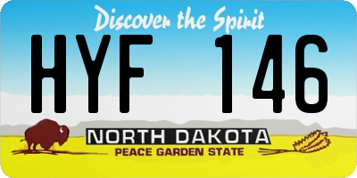ND license plate HYF146