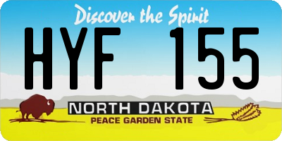 ND license plate HYF155