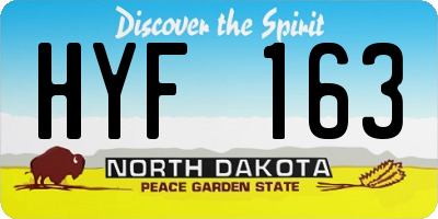 ND license plate HYF163