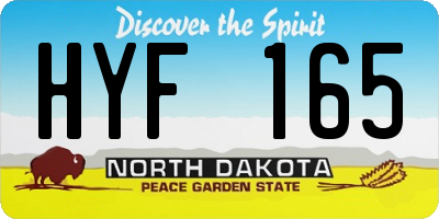 ND license plate HYF165