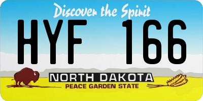 ND license plate HYF166
