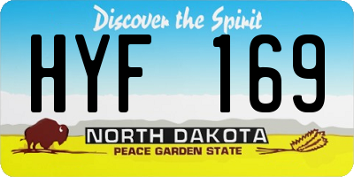 ND license plate HYF169
