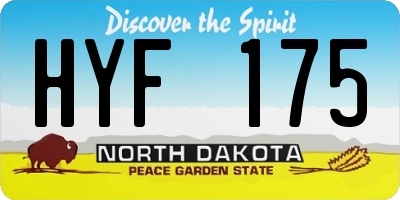 ND license plate HYF175