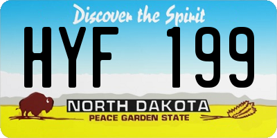 ND license plate HYF199