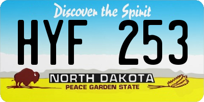 ND license plate HYF253