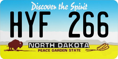 ND license plate HYF266