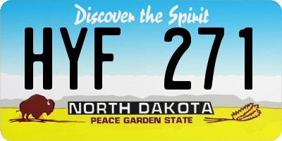 ND license plate HYF271