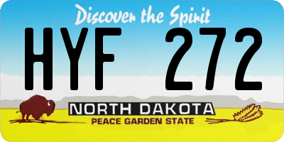 ND license plate HYF272