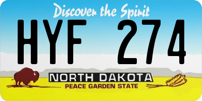 ND license plate HYF274
