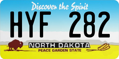 ND license plate HYF282