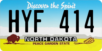 ND license plate HYF414