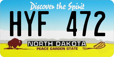 ND license plate HYF472