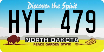 ND license plate HYF479