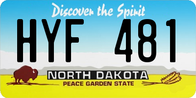 ND license plate HYF481