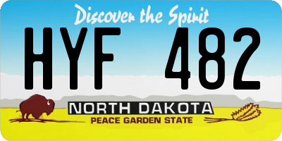 ND license plate HYF482