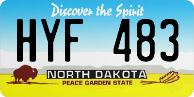 ND license plate HYF483