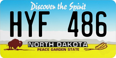 ND license plate HYF486