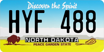 ND license plate HYF488