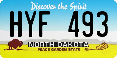 ND license plate HYF493