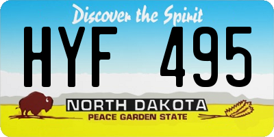 ND license plate HYF495