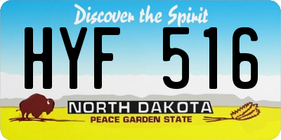 ND license plate HYF516
