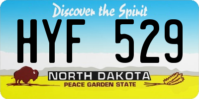 ND license plate HYF529