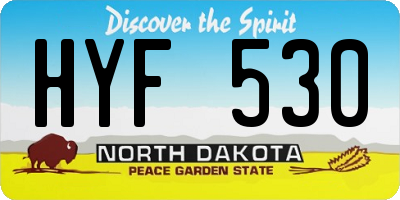 ND license plate HYF530