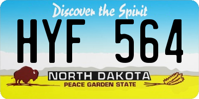 ND license plate HYF564