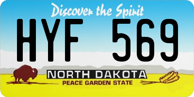 ND license plate HYF569