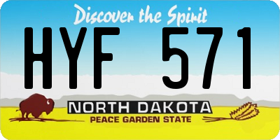 ND license plate HYF571